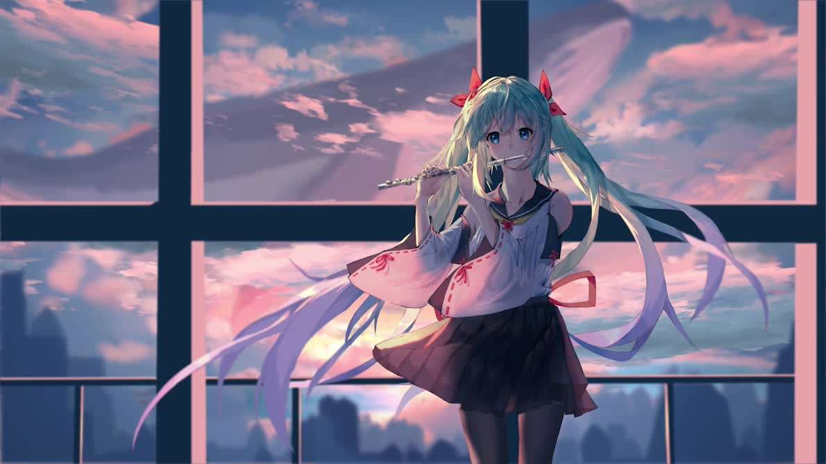 Download Hatsune Miku Play Flute