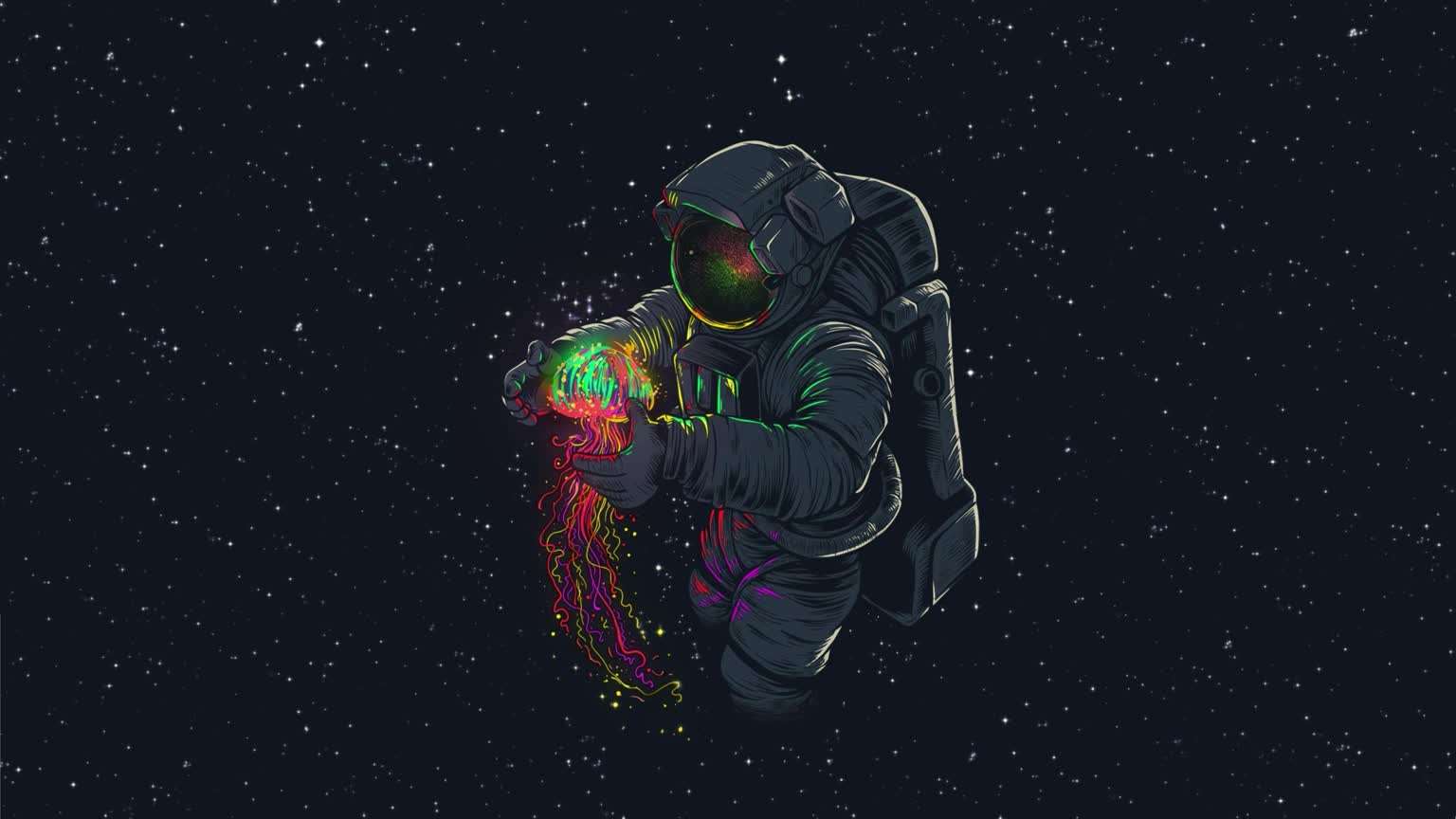 Download Astronaut & Space Jellyfish