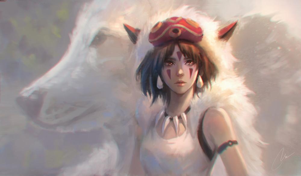 Download Princess Mononoke wolf Studio