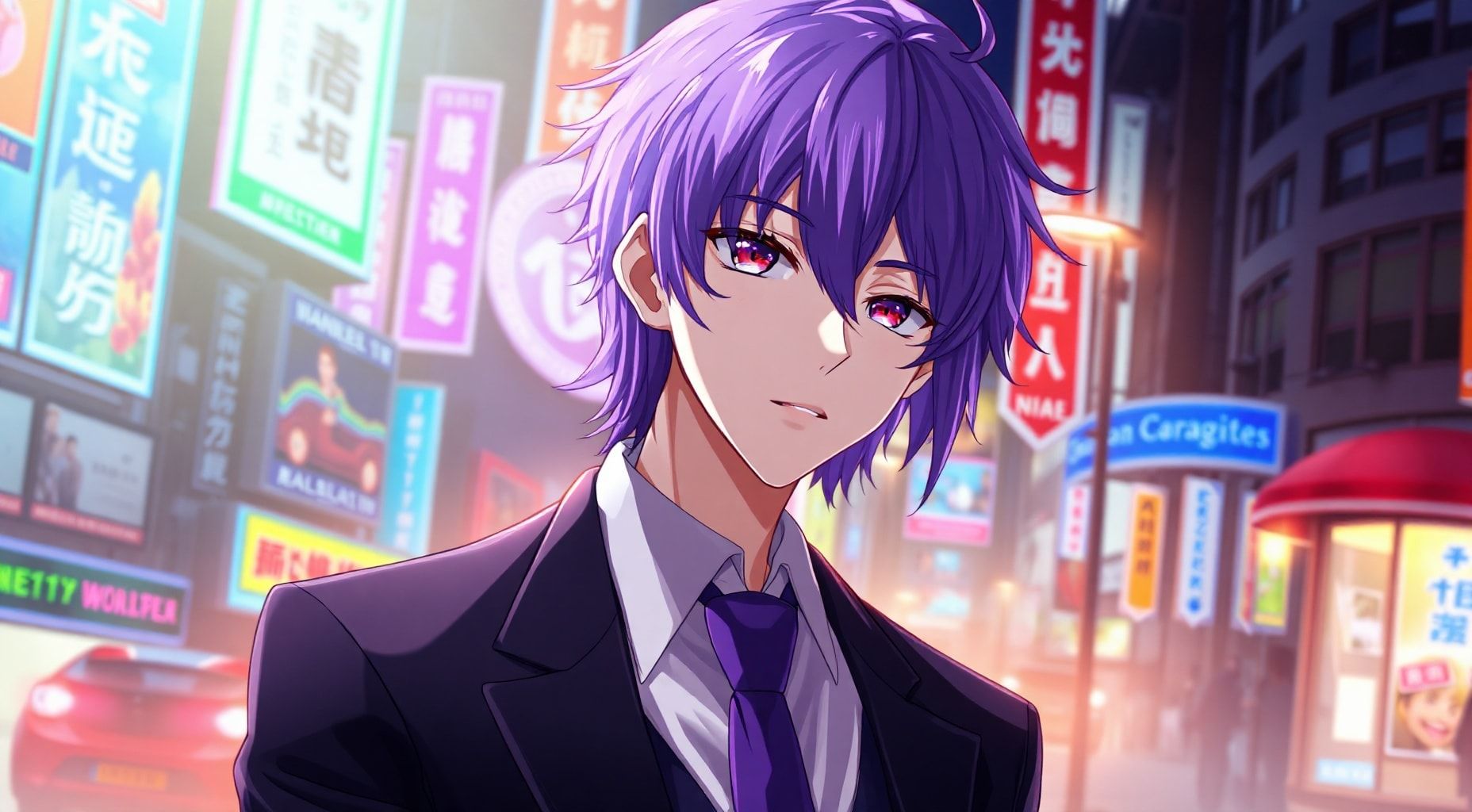 Download 1boy Purple Hair Over One Eye