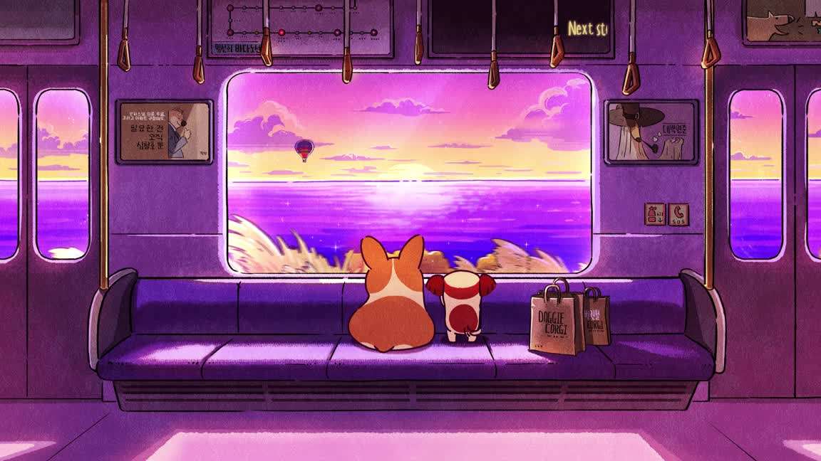 Download Sunset Subway – Doggie Corgi