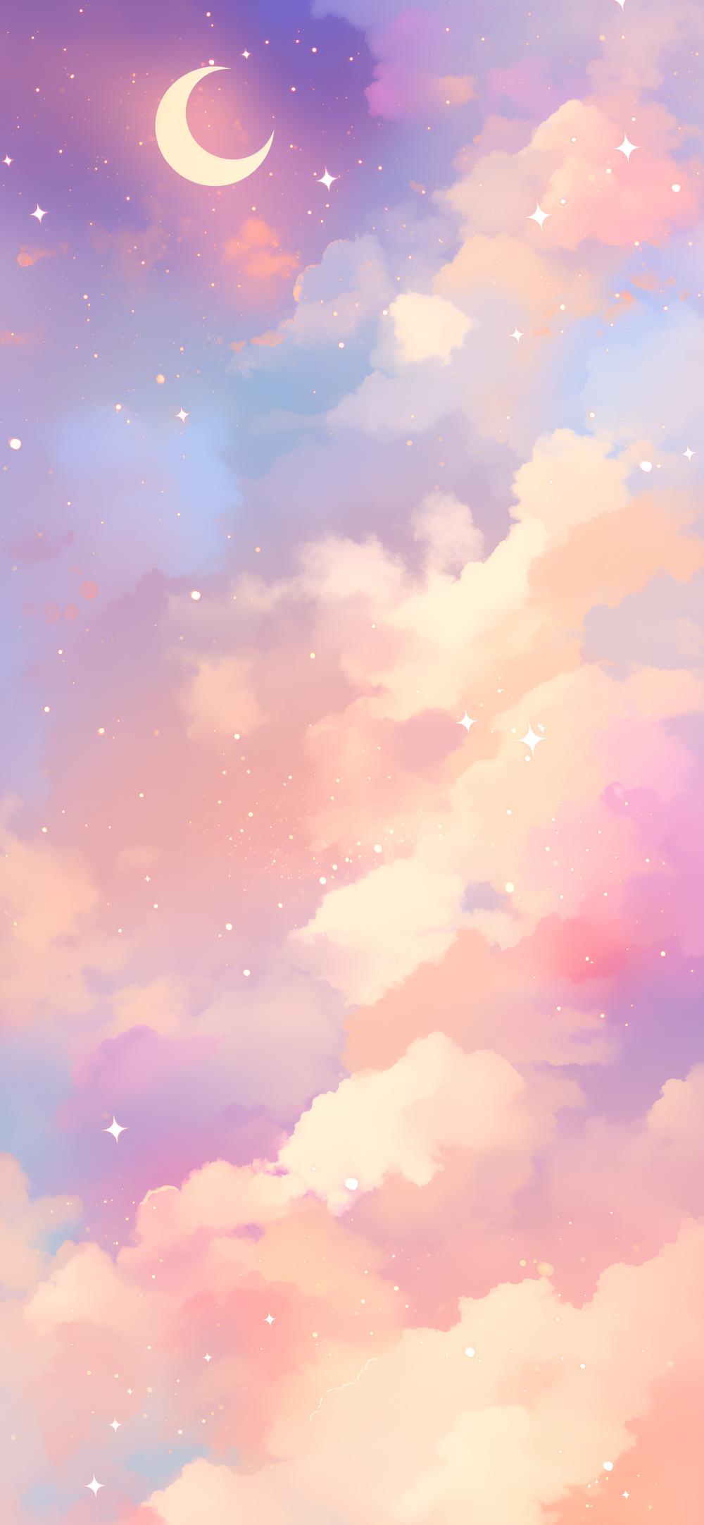 Download Mobile Dreamy Moonlight Clouds