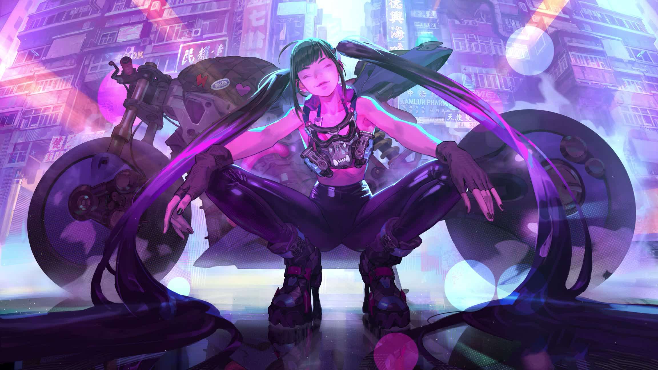 Download Girl Biker – Cyberpunk