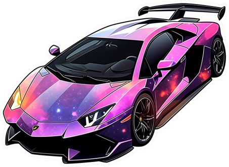 Download Galaxy Lamborghini Aventador Sticker