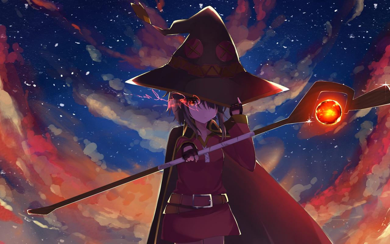 Download Konosuba Megumin illustration anime