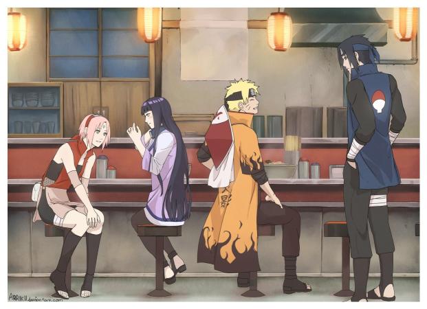 Download Naruto illustration Hinata Sakura