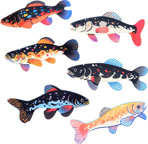 Download Colorful Trout Fish Art Sticker