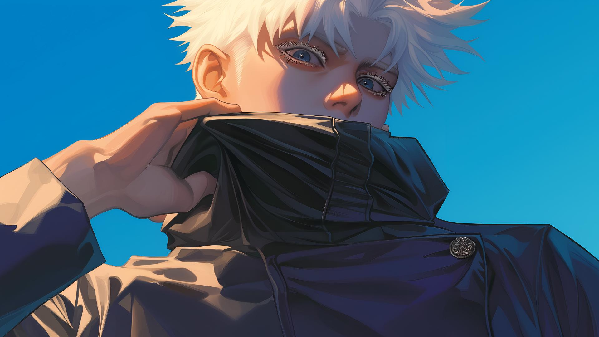 Download Jujutsu Kaisen Gojo Satoru Cool Sky Desktop Wa