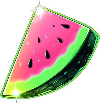 Download Handful Of Watermelon Green Stroke Sticker