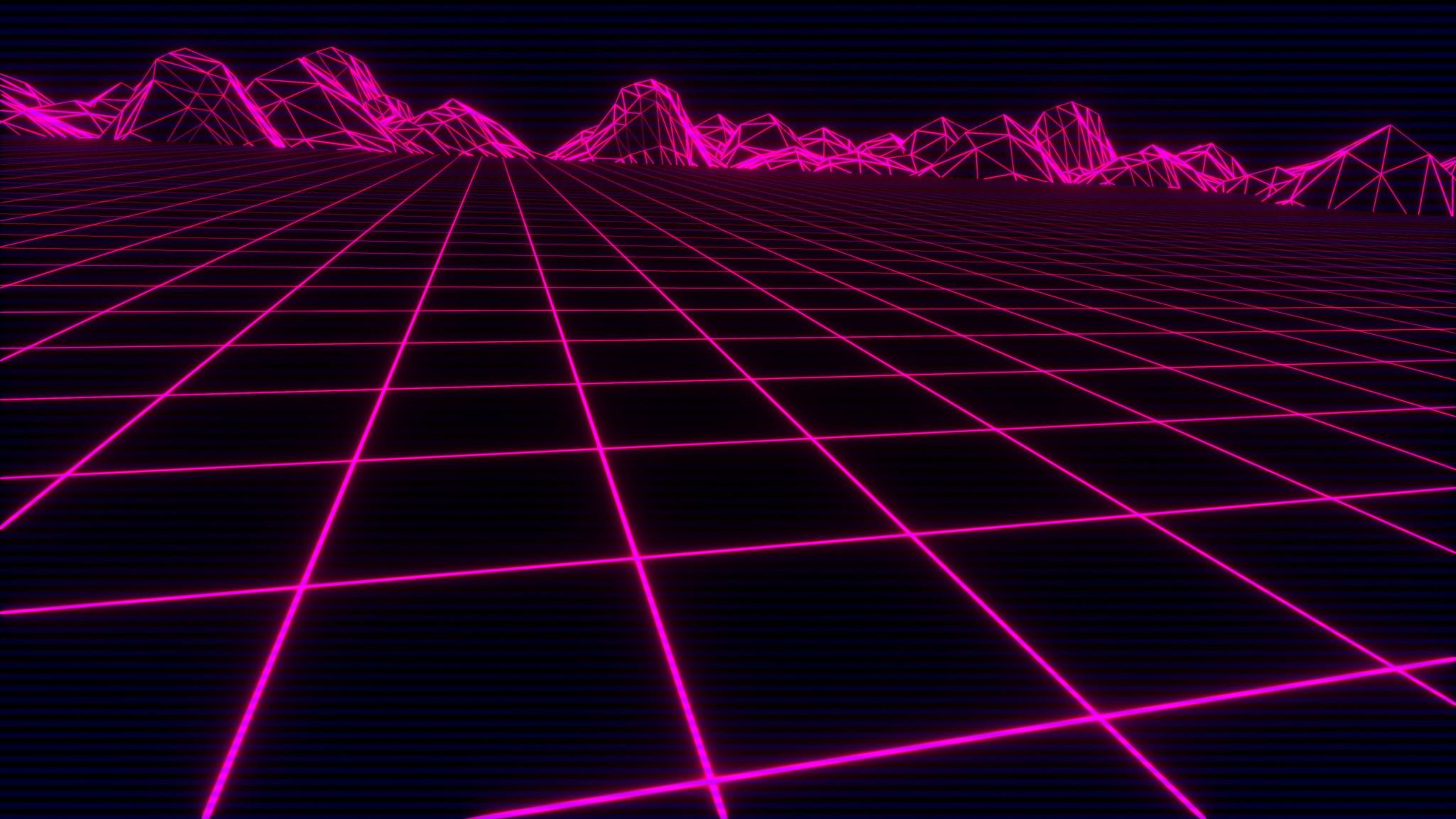 Download Background Neon VHS Synth