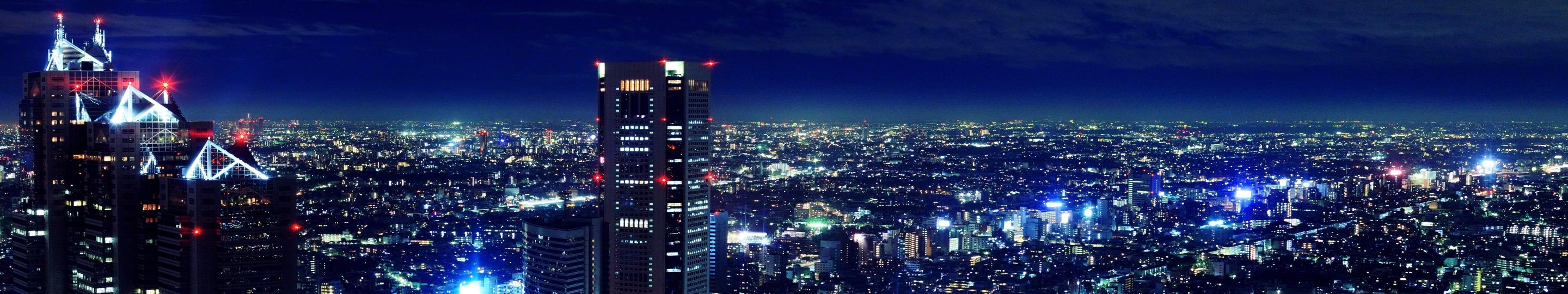 Download 5760x1080 px Cityscape night