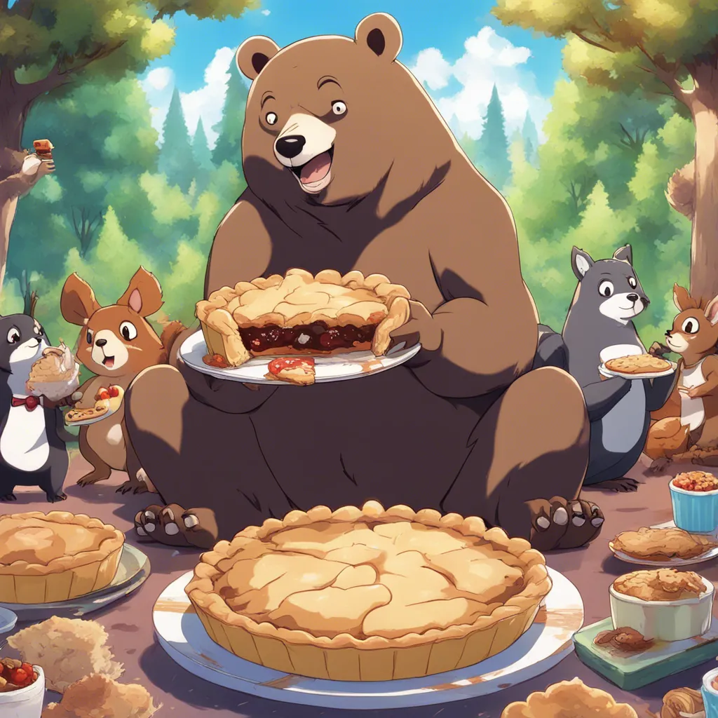 Download A Bear Eating A Pie In