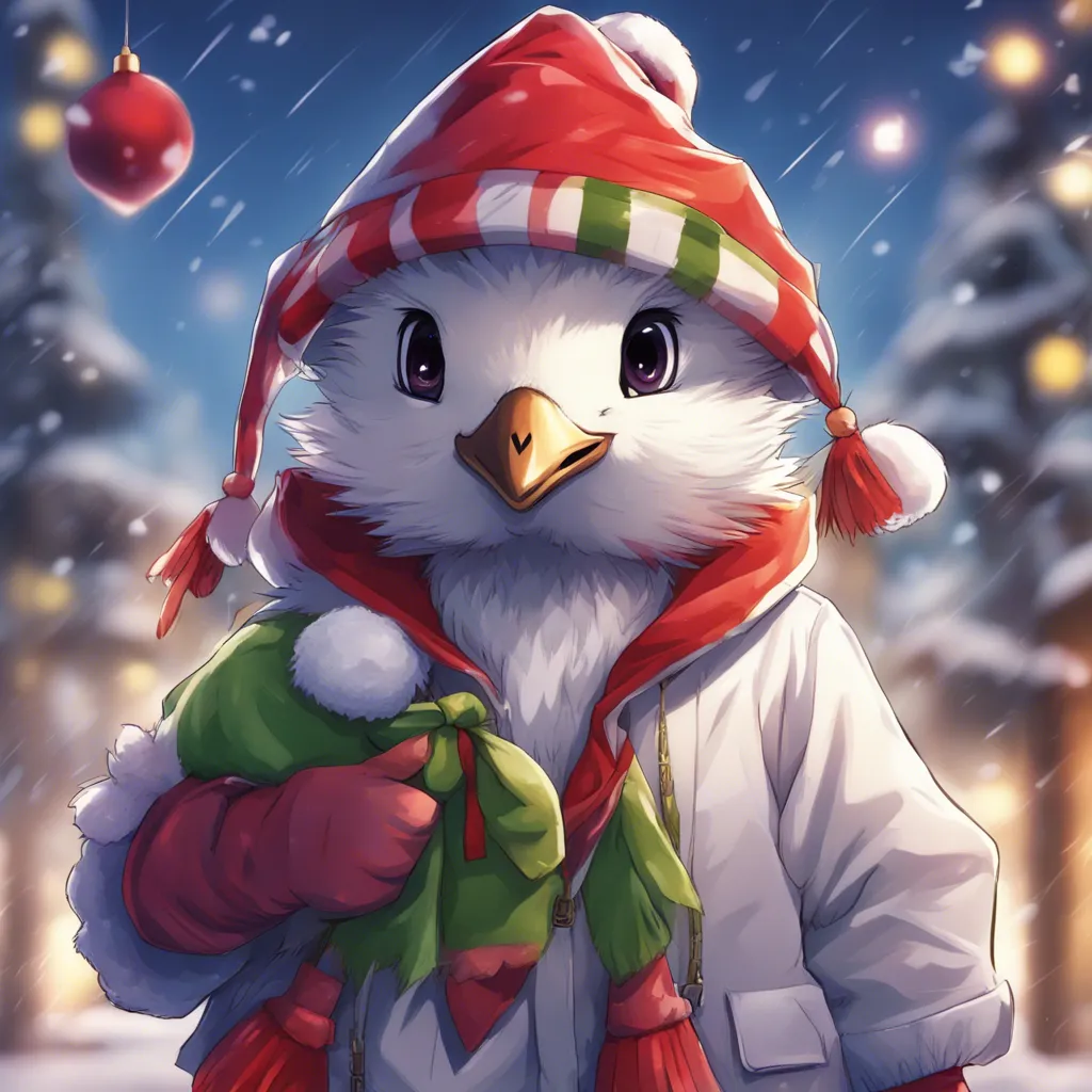 Download A Canada Goose In Christmas Elf