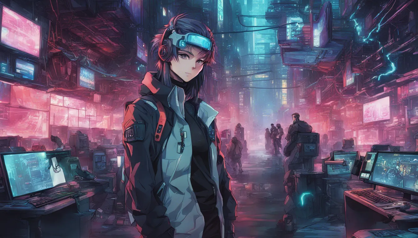 Download A Cyberpunk Character In A Hightech