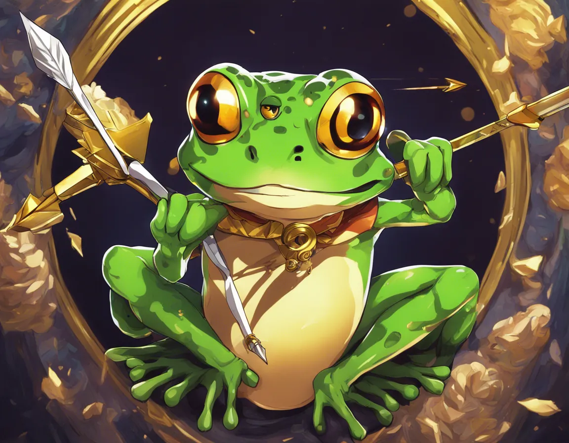 Download A Frog With A Arrow That