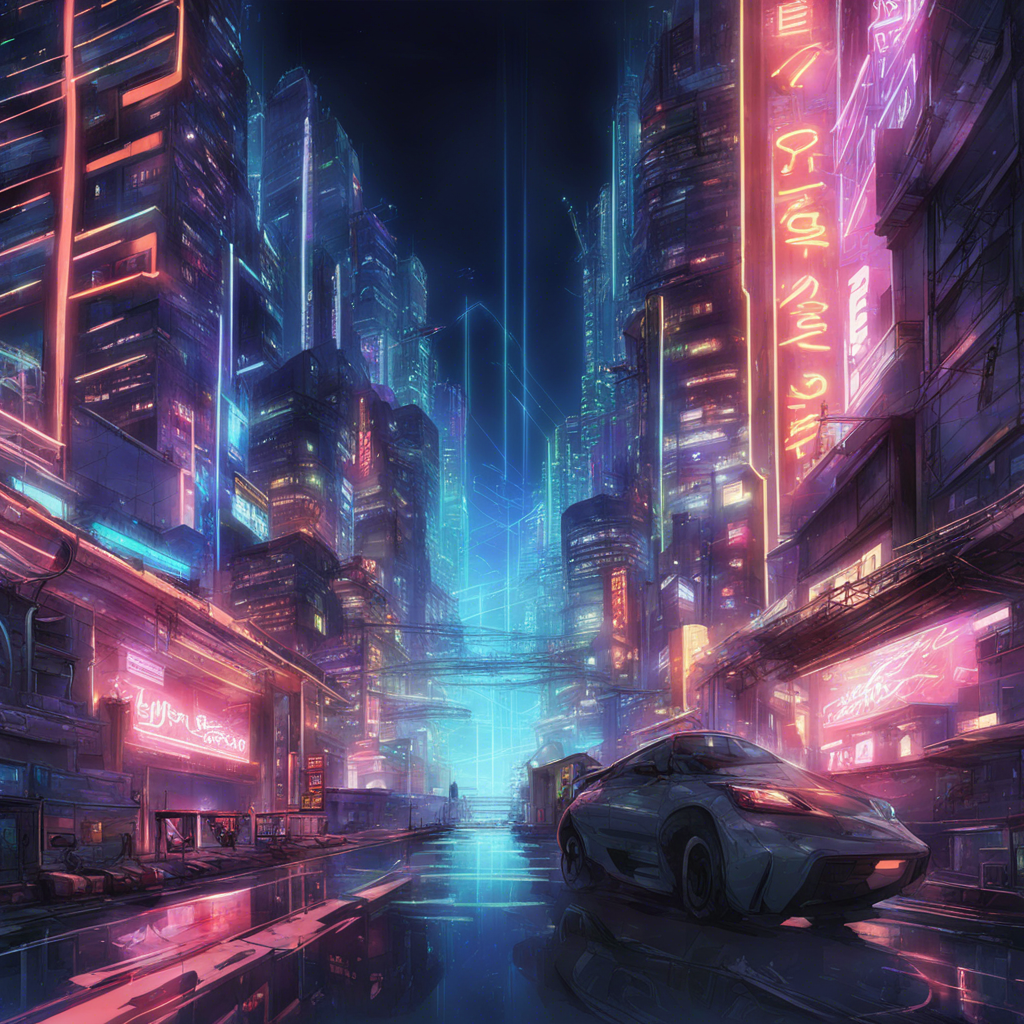 Download A Futuristic Cityscape With Neon Lights