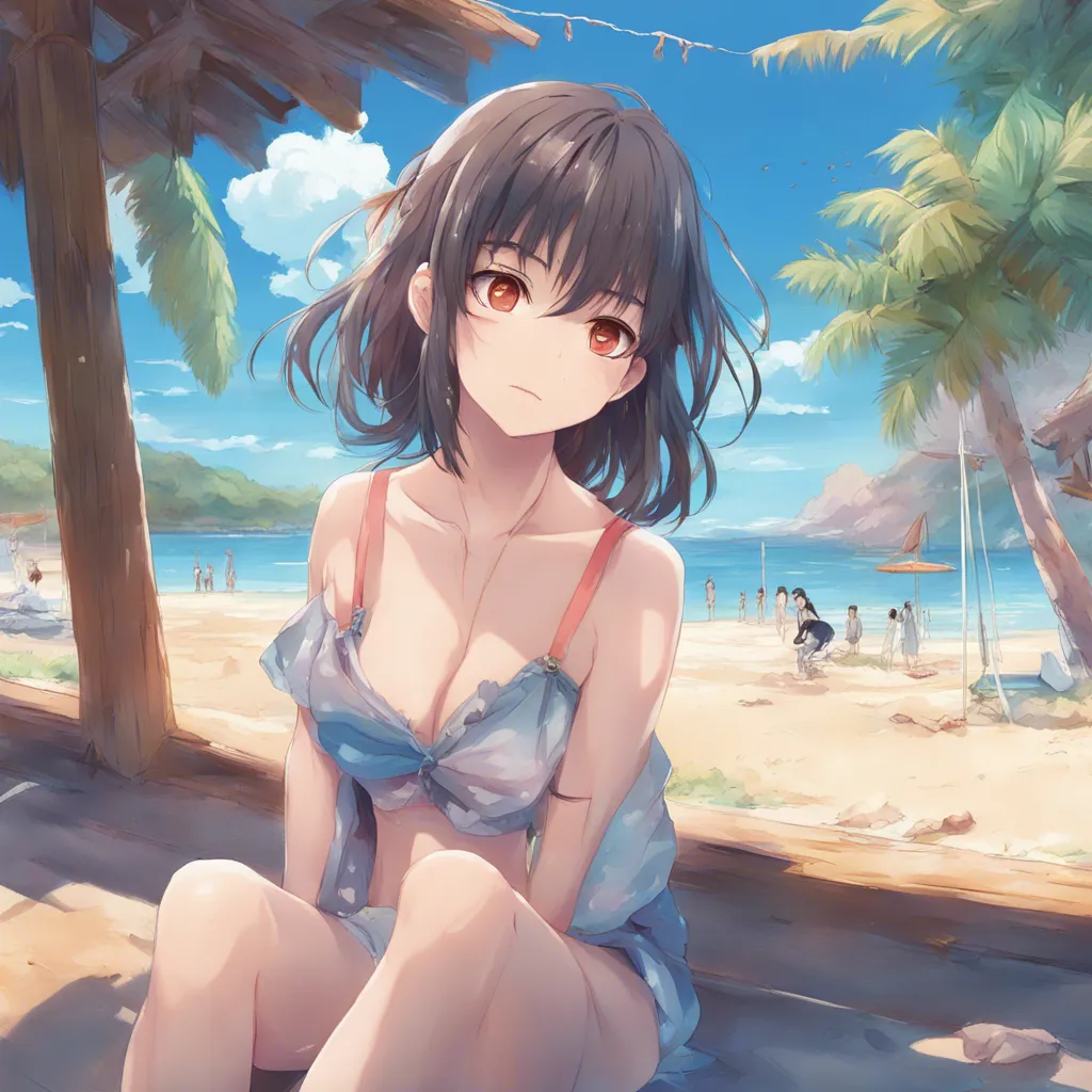 Download A Girl At A Beach Where