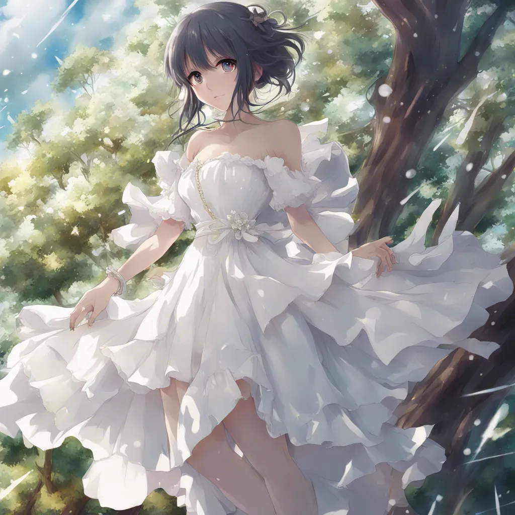 Download A Girl Wearing A White Dress