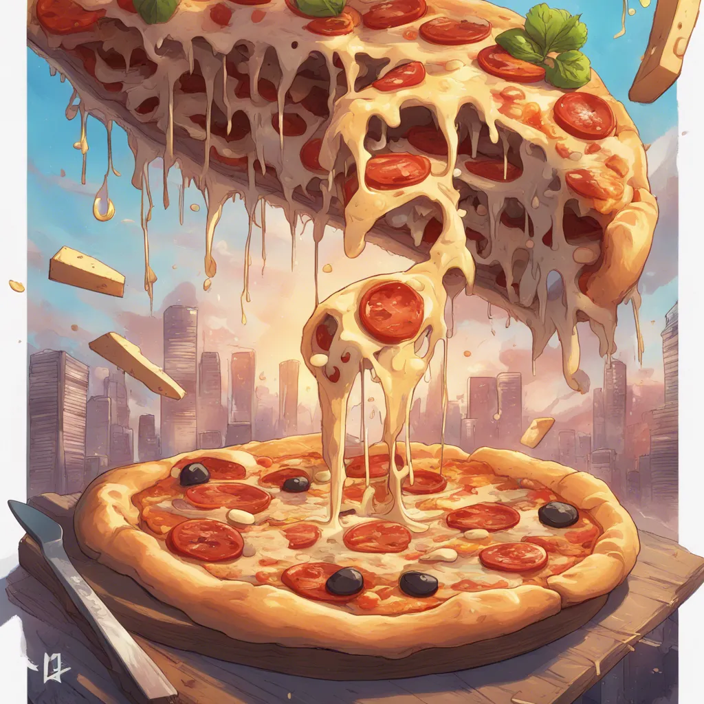 Download A Pizza Slice With A Large