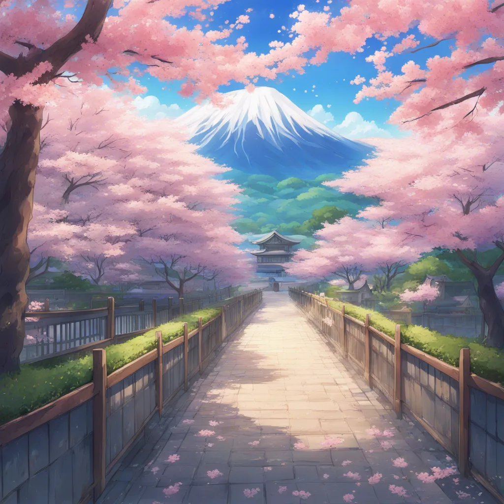 Download A Serene Landscape With Cherry Blossoms