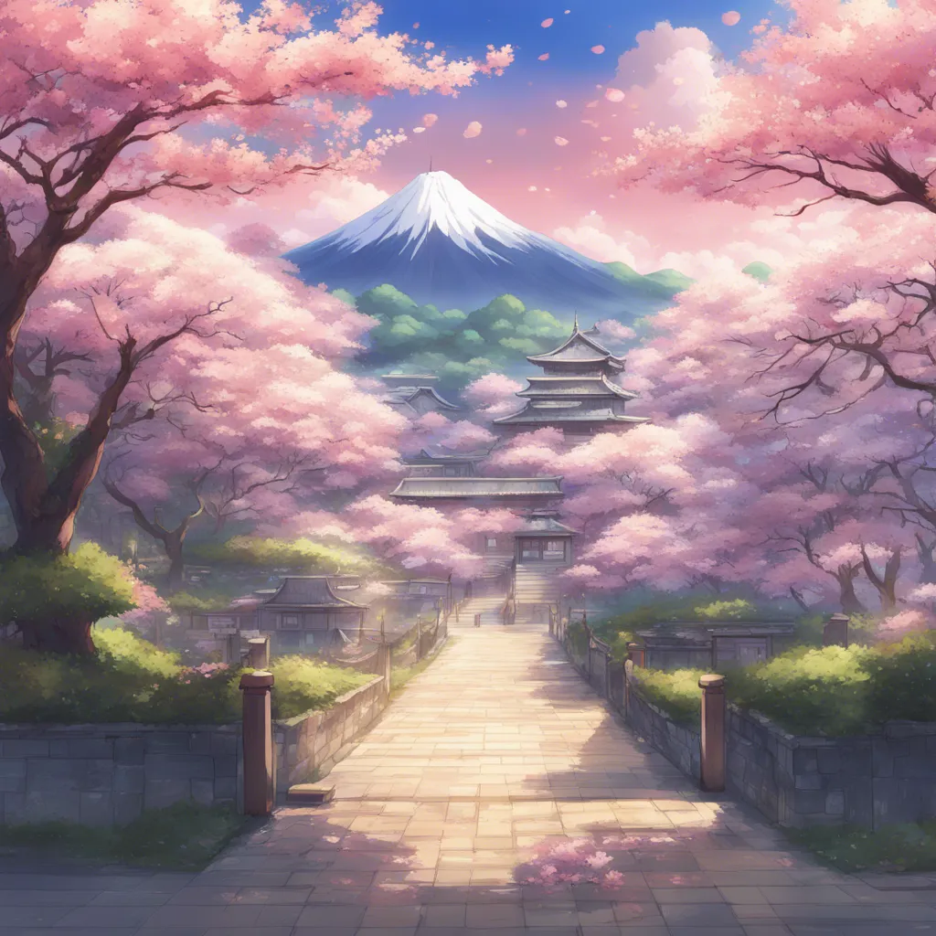 Download A Serene Landscape With Cherry Blossoms