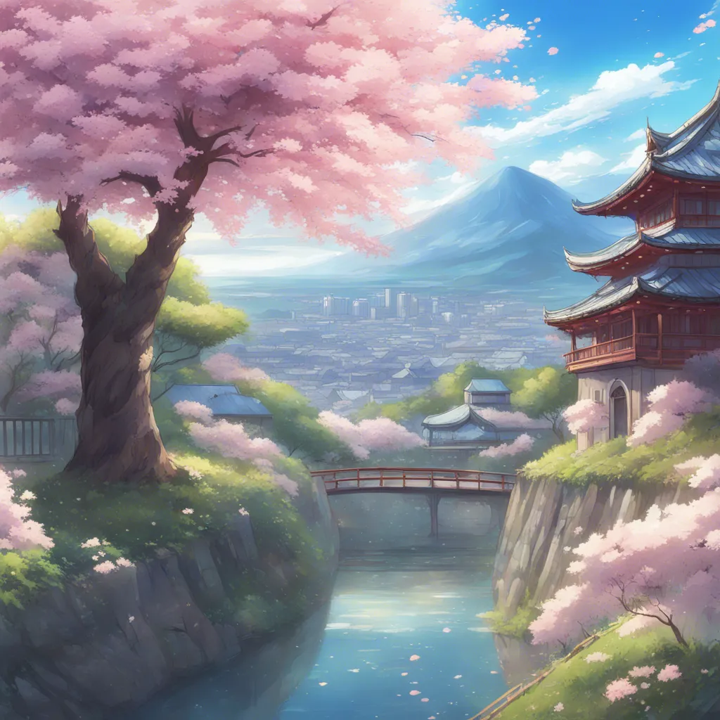 Download A Serene Landscape With Cherry Blossoms