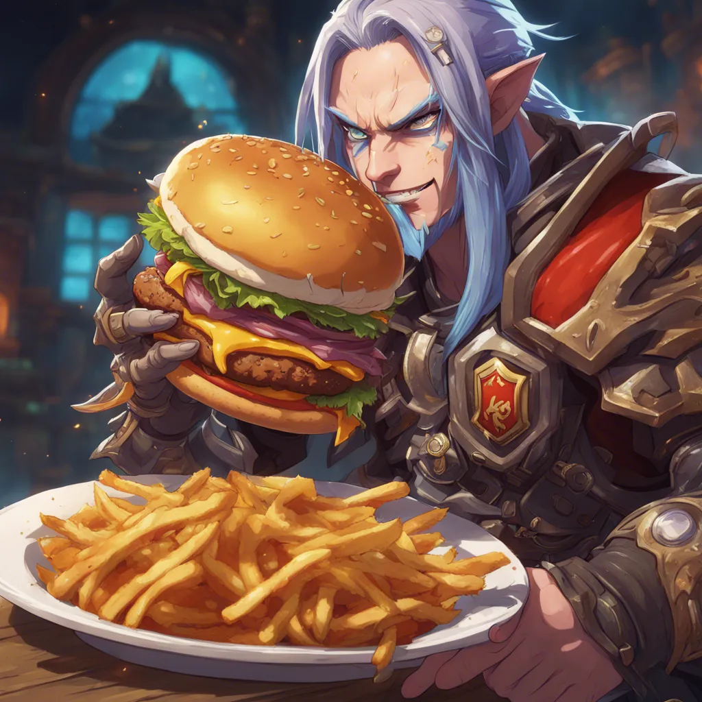 Download A World Of Warcraft Character Eating