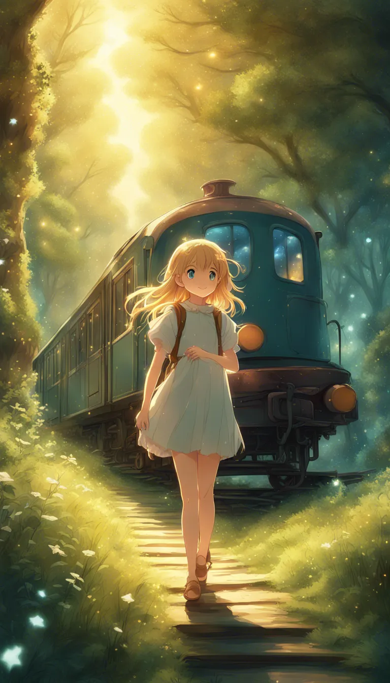 Download A Young Girl Following A Train