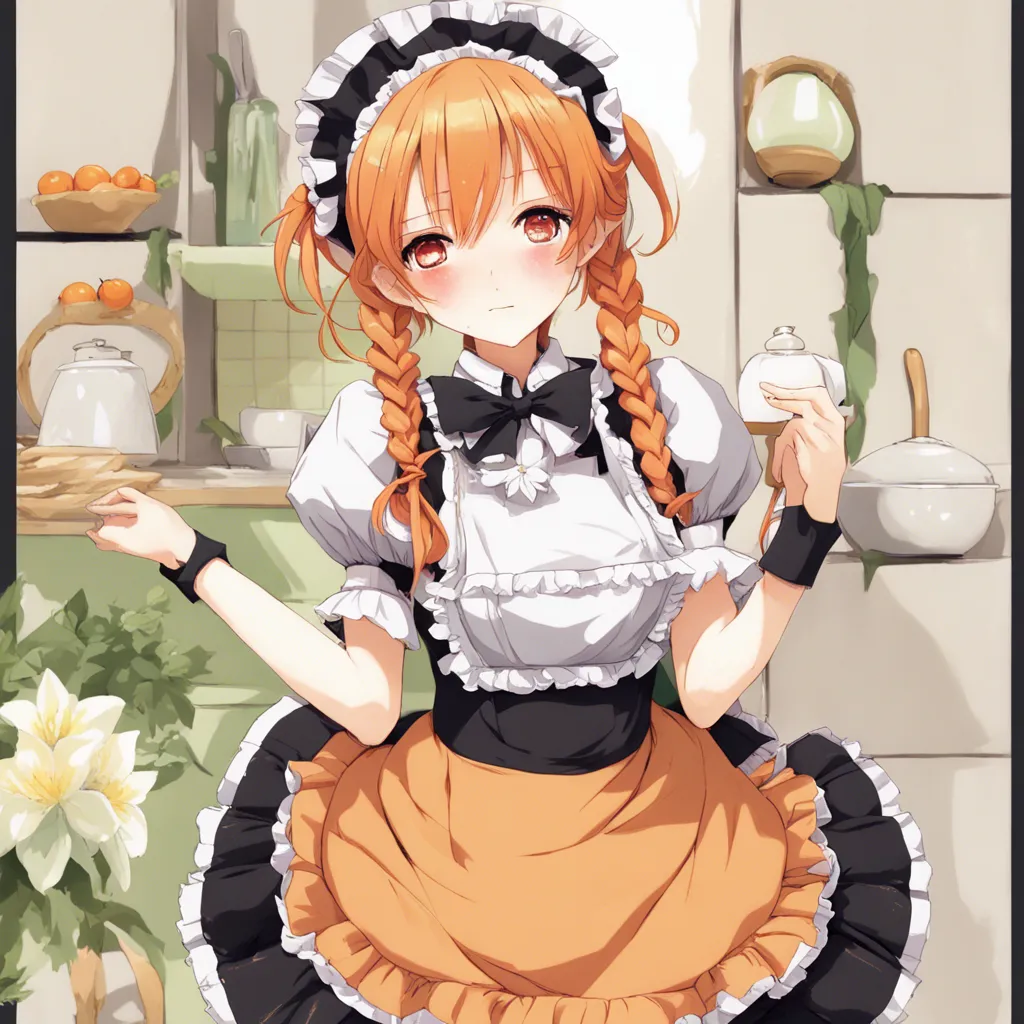 Download An Anime Girl Maid Doing A