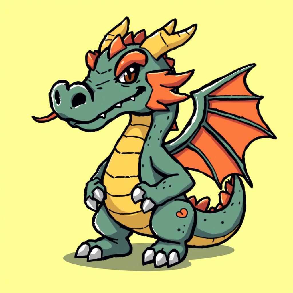 Download Anime 8bit Mascot Dragon