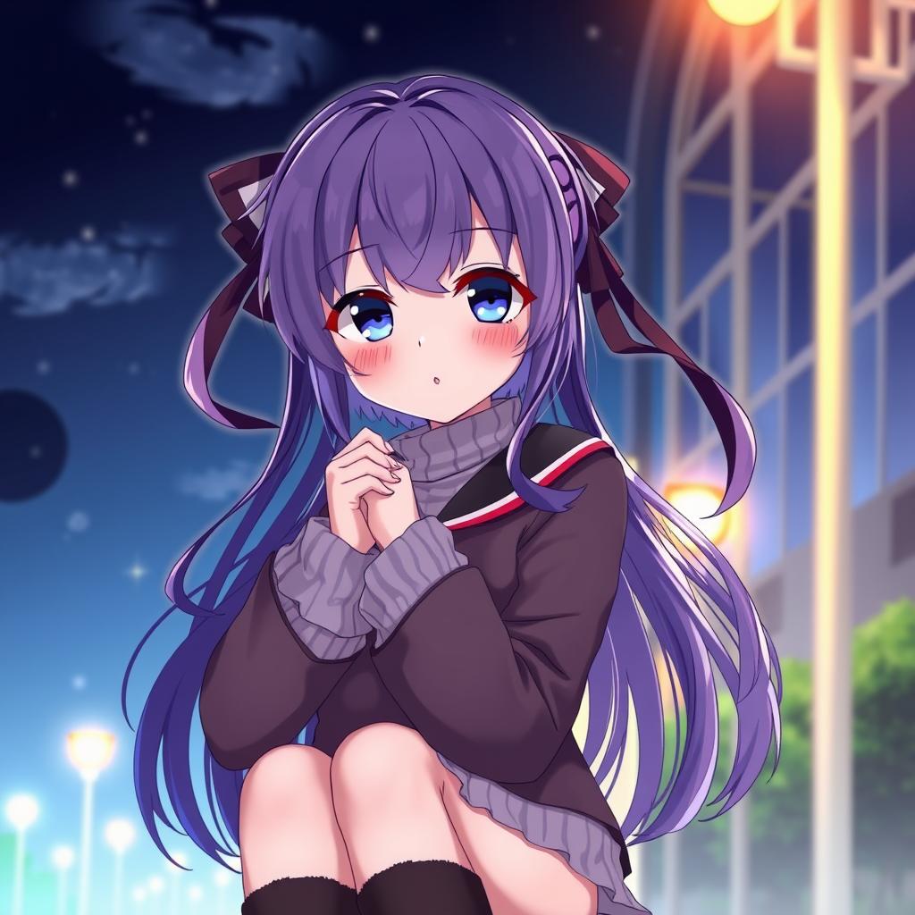 Download Anime Anime Girl Nighttime