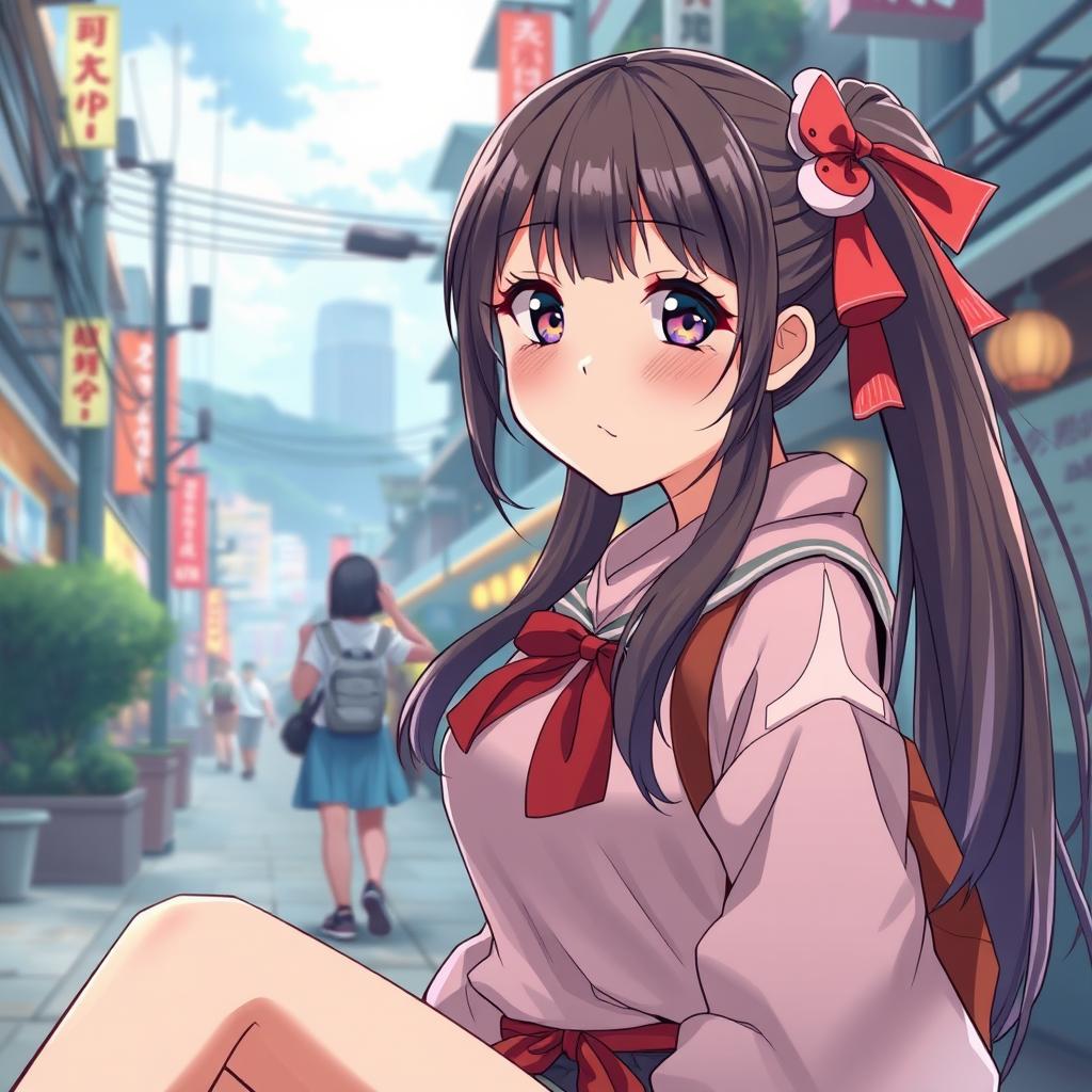 Download Anime Asian Girl With