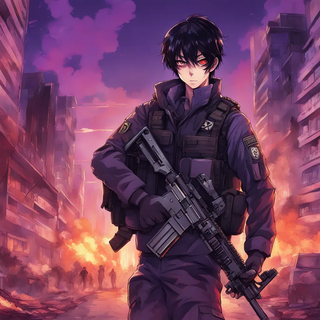 Download Anime Badass Man With Black Hair