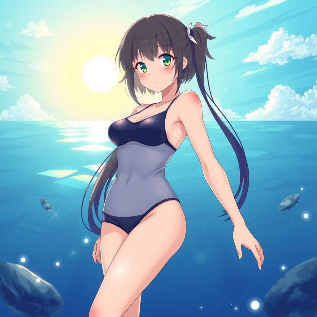 Download Anime Beautiful Girl Swimsuit