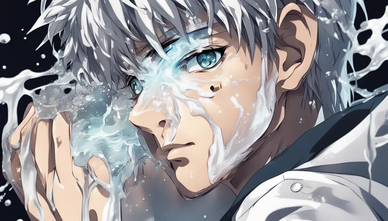 Download Anime Boy With White Liquid On