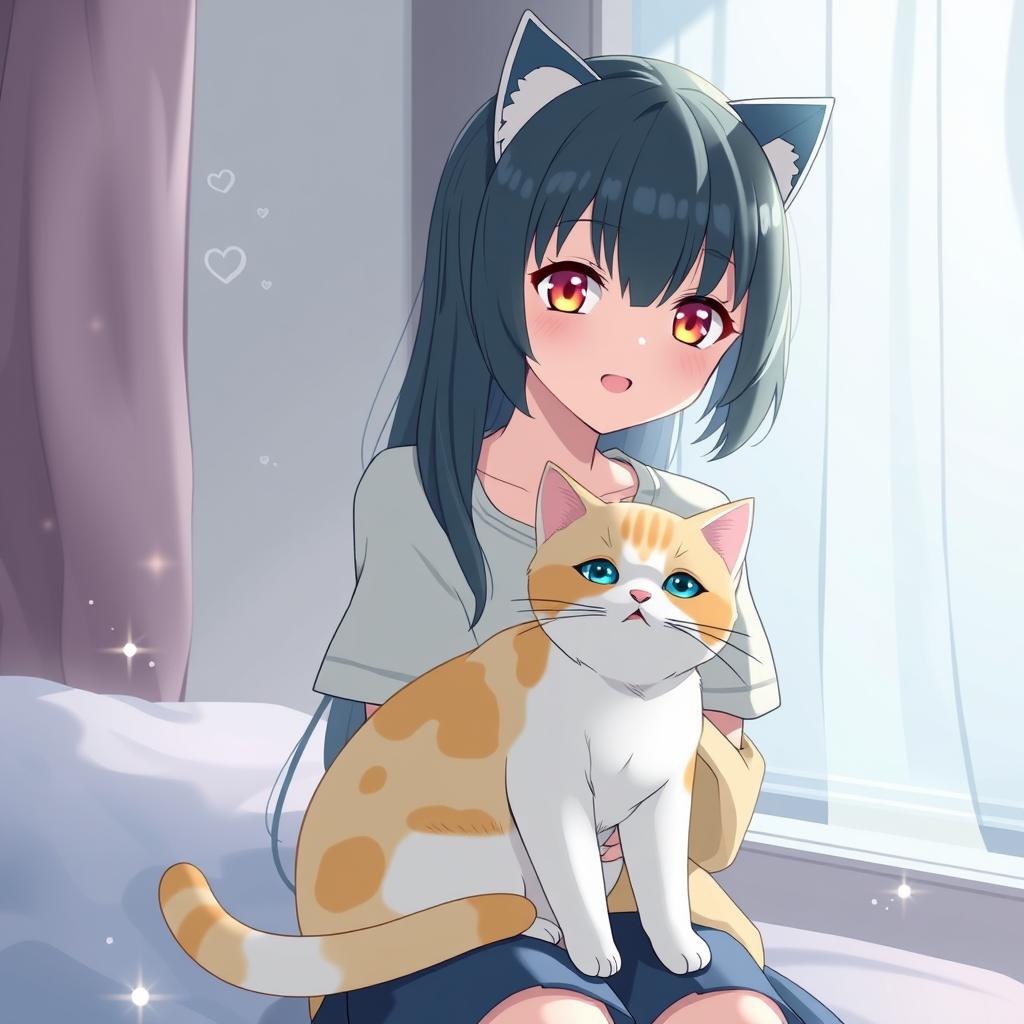 Download Anime Cat Lover Girl