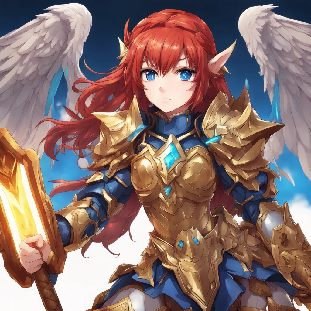 Download Anime Chibi Elf Female Paladin Red