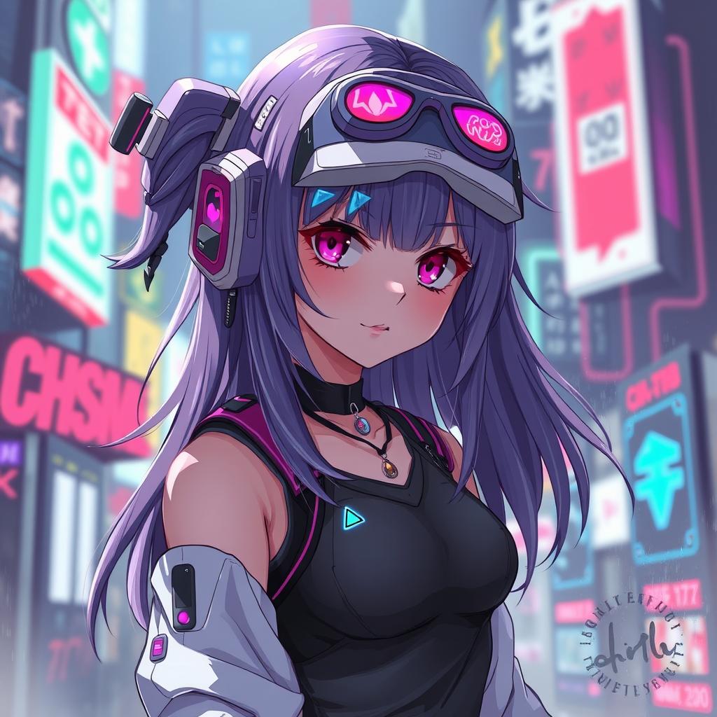 Download Anime Cyberpunk Girl