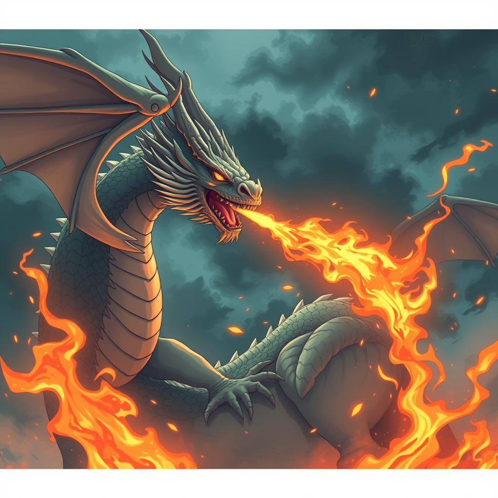 Download Anime Dragon Breathing Fire