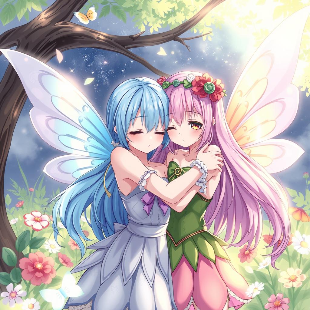 Download Anime Fairy Girl Hugging