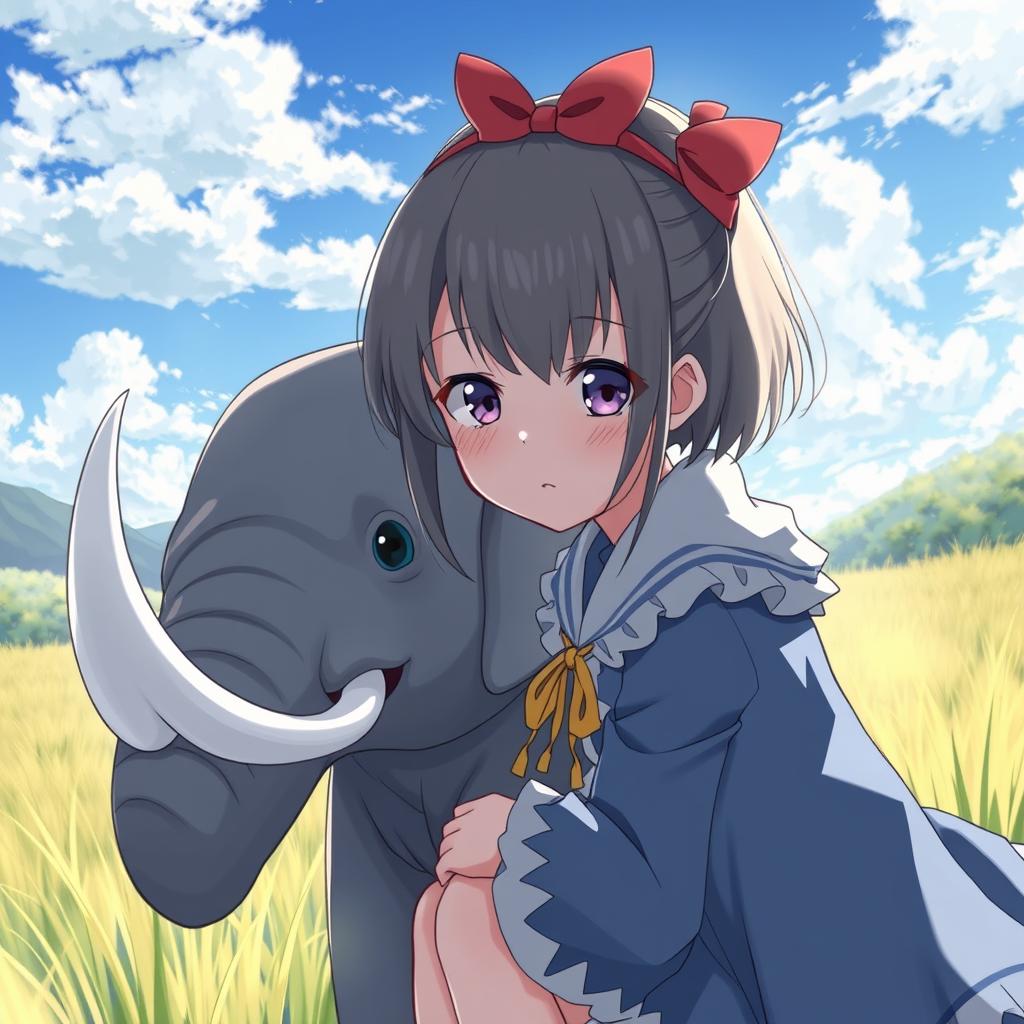 Download Anime Girl A Elefant