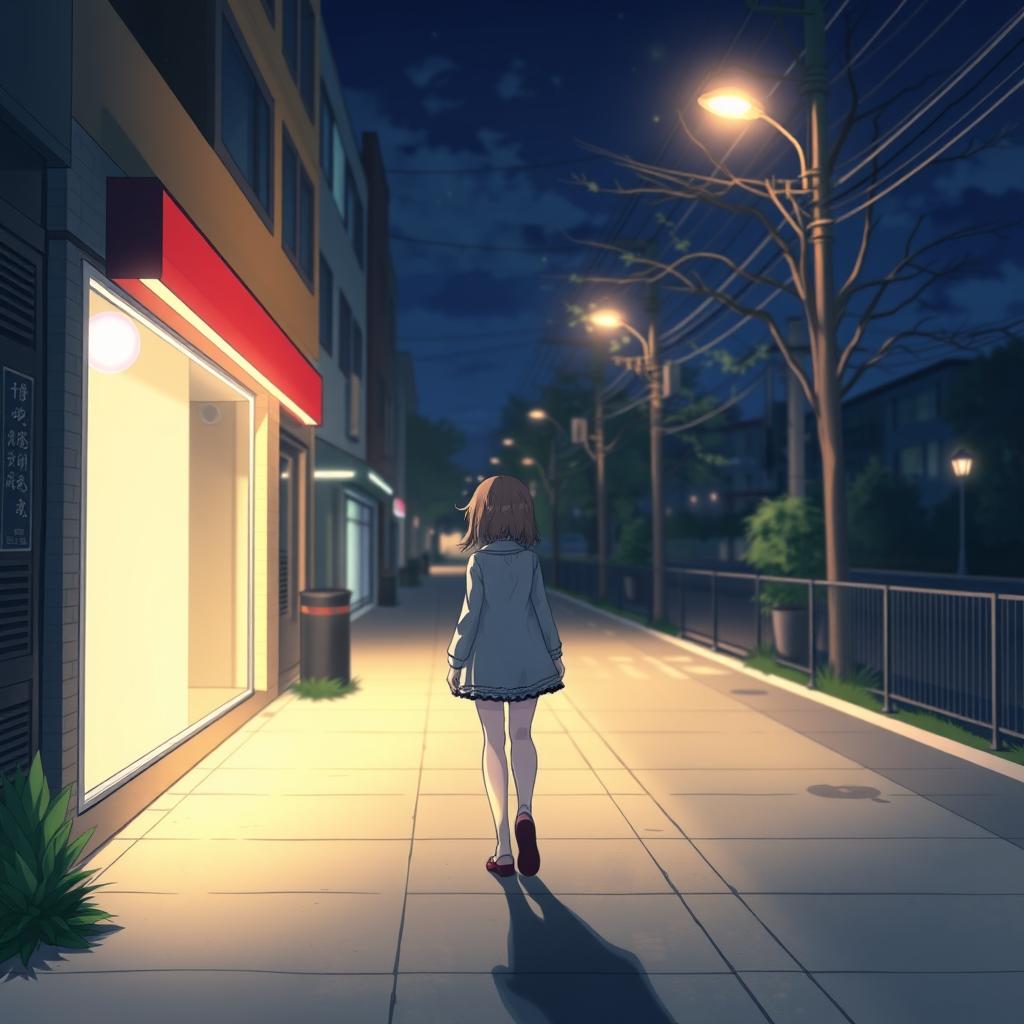 Download Anime Girl Alone Walking