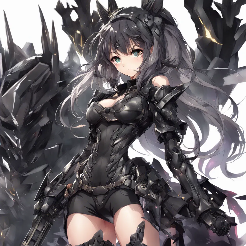 Download Anime Girl Black Armor Full Body