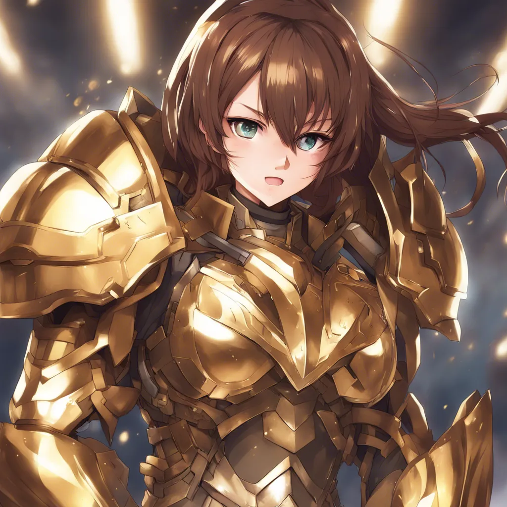 Download Anime Girl Brown Hairbig Chest Battlecrygold