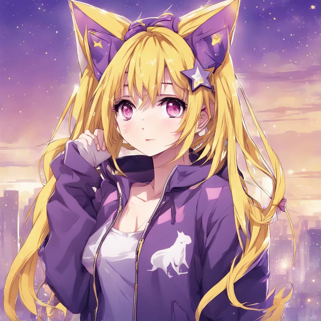 Download Anime Girl Cat Ears Purple Hair