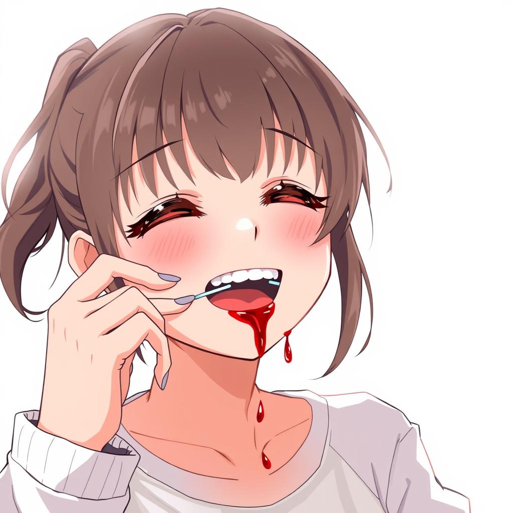 Download Anime Girl Flossing Her