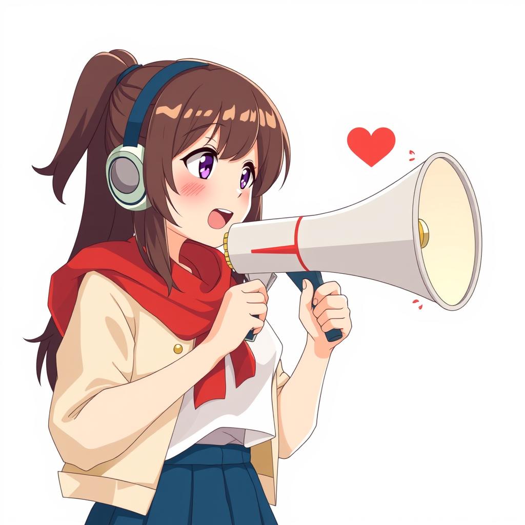 Download Anime Girl Holding Megaphone