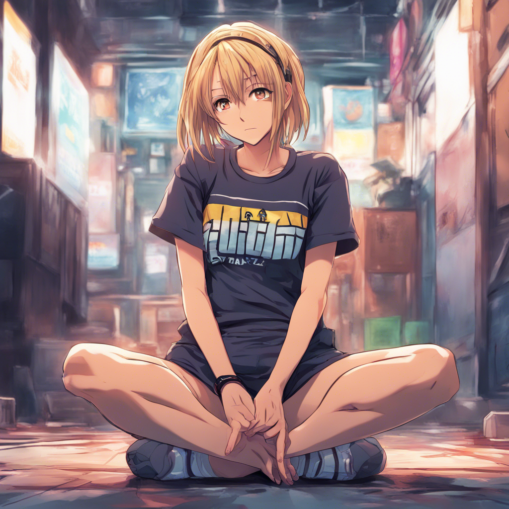 Download Anime Girl Kneeling On The Floor