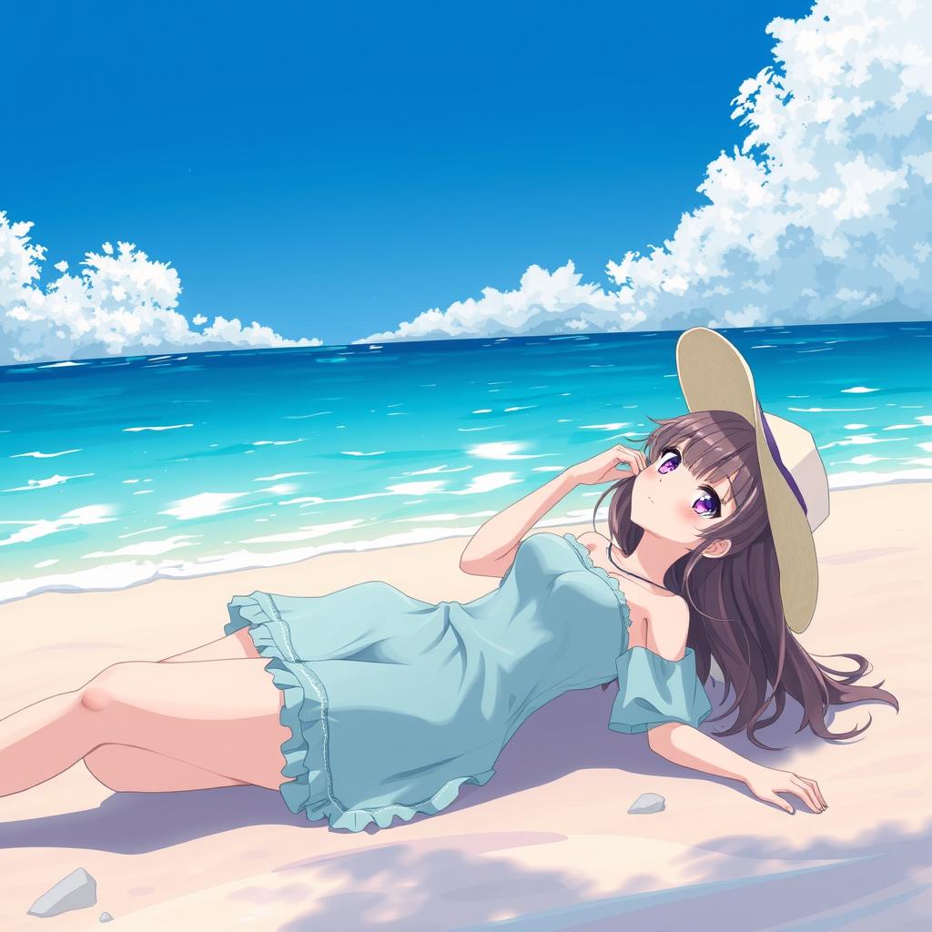 Download Anime Girl Laying At