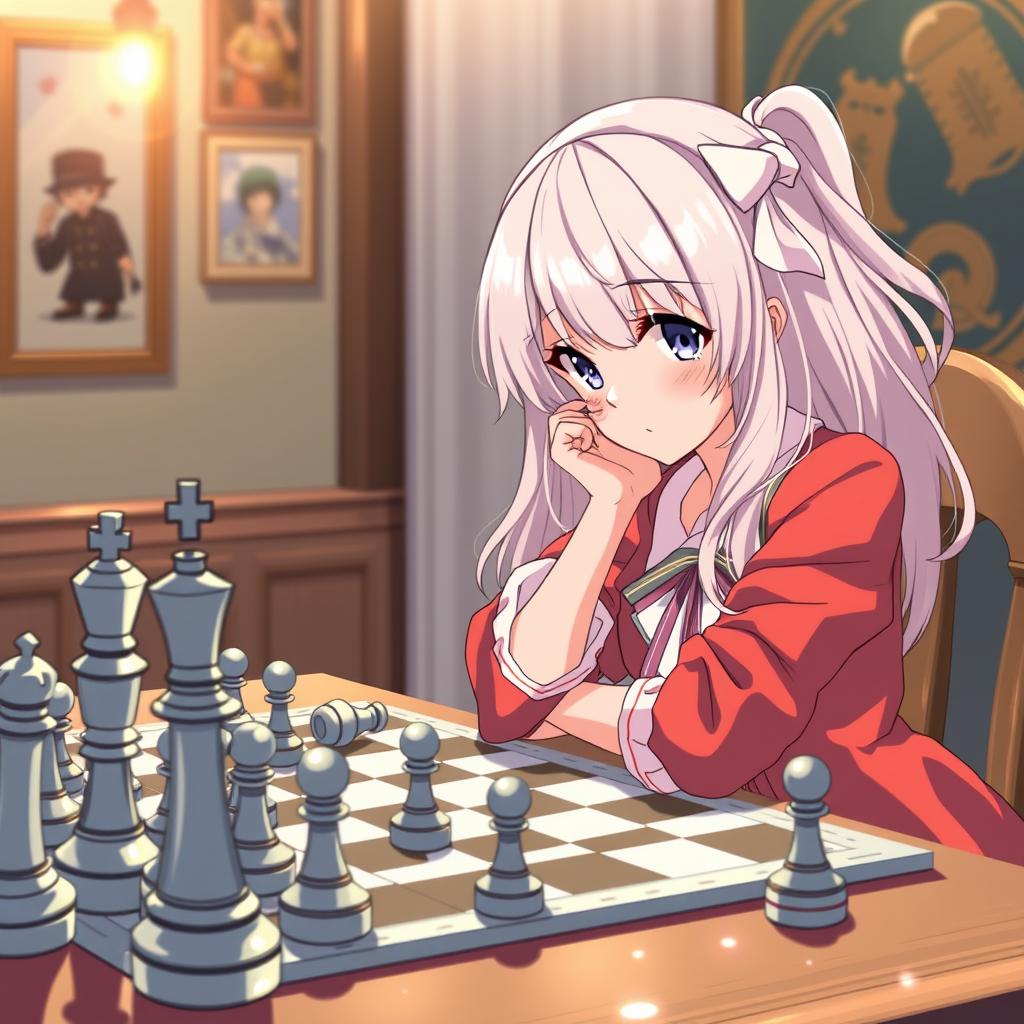 Download Anime Girl Playing Chess